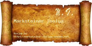 Marksteiner Ibolya névjegykártya